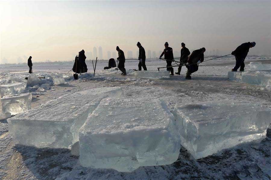 哈爾濱冬(dōng)季采冰 采(cǎi)冰工具