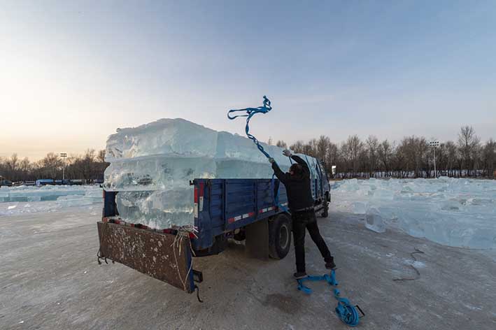 哈爾濱冬(dōng)季采冰 采(cǎi)冰工具