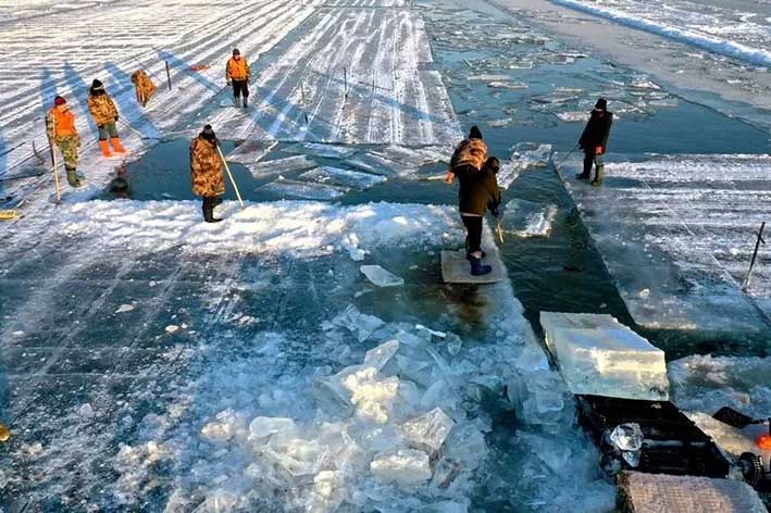 哈爾濱冬(dōng)季采冰 采(cǎi)冰工具
