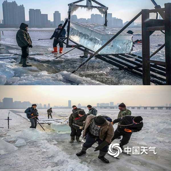 哈爾濱冬季采(cai)冰 采冰工具