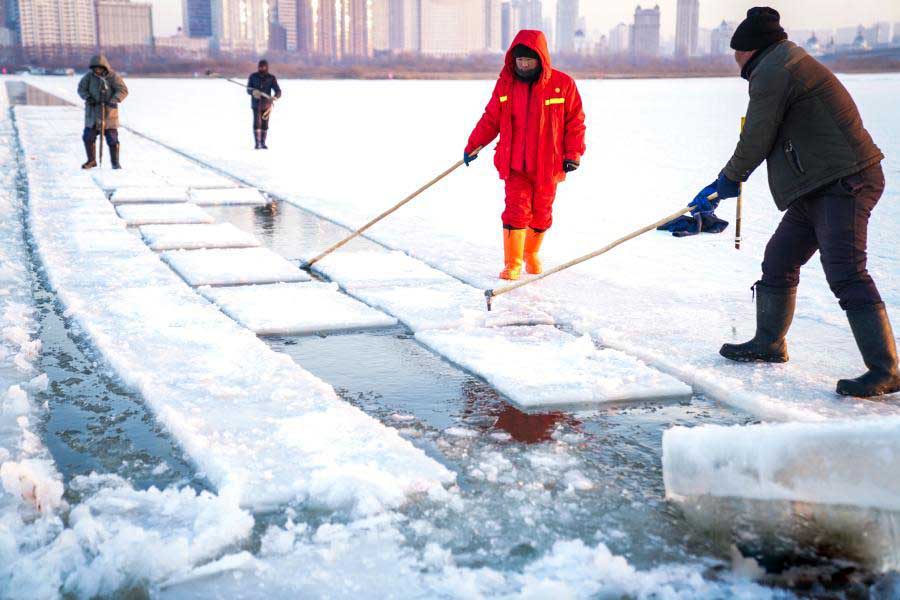 哈爾濱冬(dōng)季采冰 采(cai)冰工具